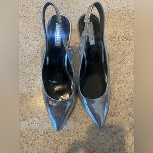 Silver heels. Only worn once. Size 8